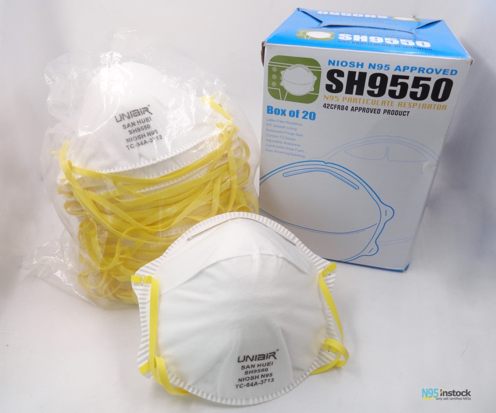 uniair sh9550 industrial mask cup san n95 headband sh9550 photos (3)
