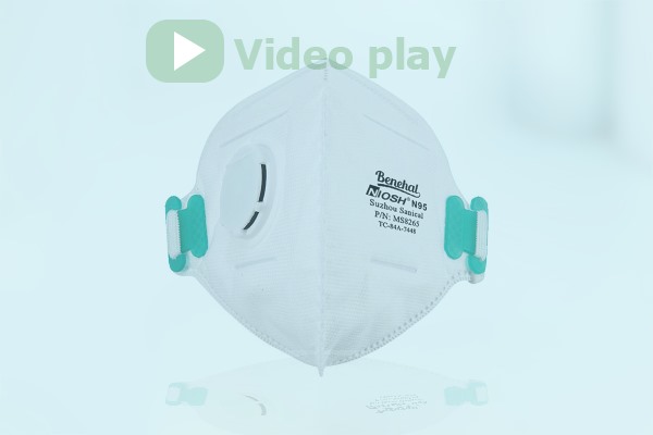 benehal ms8265 n95 cheap head strap niosh instock folding video cover bems8265 folding headband industrial with photos