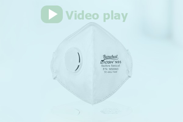 benehal ms8865 niosh approved n95 retails folding cdc video cover bems8865 headband industrial with purchase