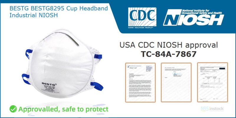 bestg bestg8295 cup headband facepiece industrial filtering wholesale bestg8295 niosh manufacturer