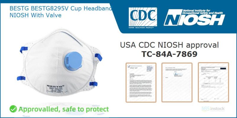 bestg bestg8295v mask valved n95 valve cdc lowprice wholesale cup headband niosh with