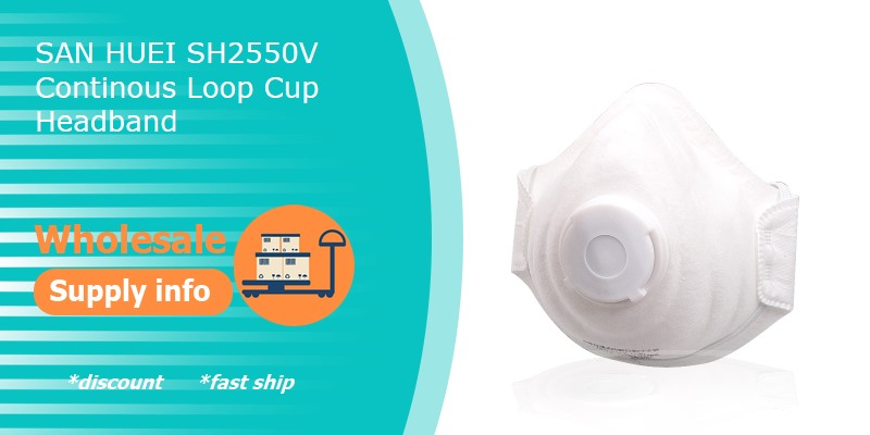 uniair sh2550v n95 n95 head bands cup cup mask wholesale san huei continous loop headband