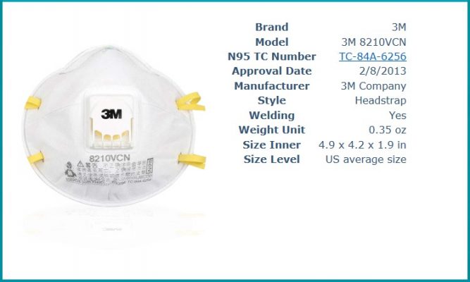 3m 3m8210vcn headband mask industrial n95 surgical face piece product view cup medical niosh product