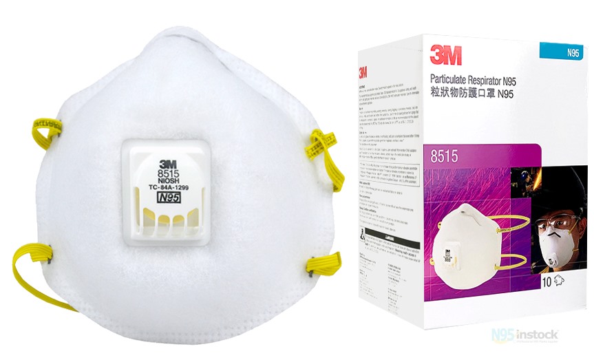 3m 8515 with n95 facemas cdc valve fda filter review 3m8515 cup niosh detailed view