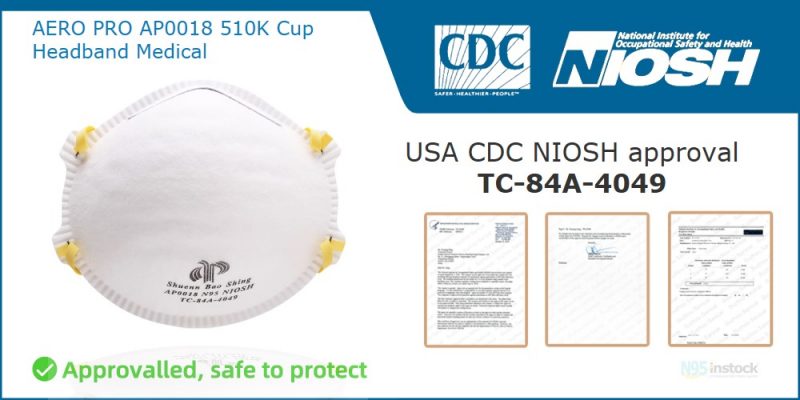 aero pro ap0018 n95 cdc aero cup headstrap face headbands niosh 510k headband medical manufacturer