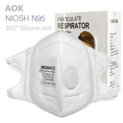 aok 20190016v n95 valved facemask with shinningstar silicon head aok