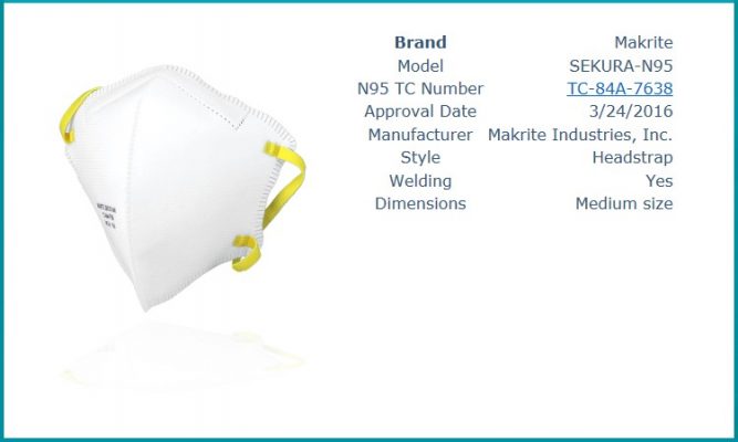 makrite sekura n95 adjustable cup cdc surgical filter genuine pdf niosh mksekrua cup headband niosh surgical detailed view