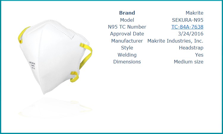 makrite sekura n95 adjustable cup cdc surgical filter genuine pdf niosh mksekrua cup headband niosh surgical detailed view