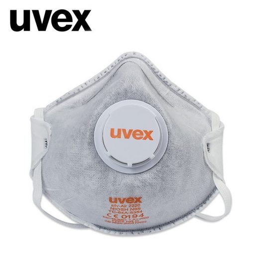 uvex uvex2220 cup with silv air coal niosh niosh retails uvex air n95 respirator detailed view