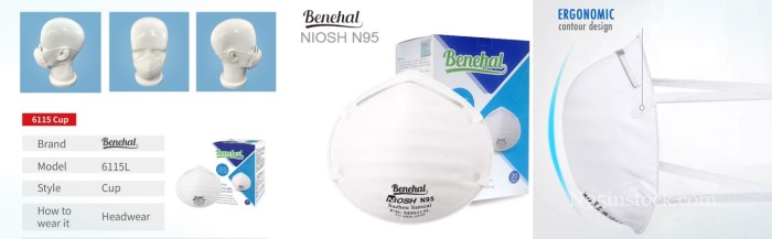 6115L introduction_ benehal head wearing n95, n95 filter mask protection face mask low price facemask, n95mask kn95 review protective mask cdc n95 n95 face mas