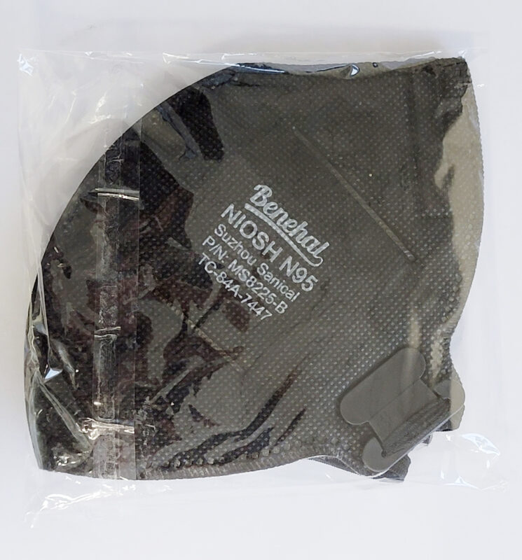 Benehal MS8225-B Black N95 Mask NIOSH - N95 In Stock